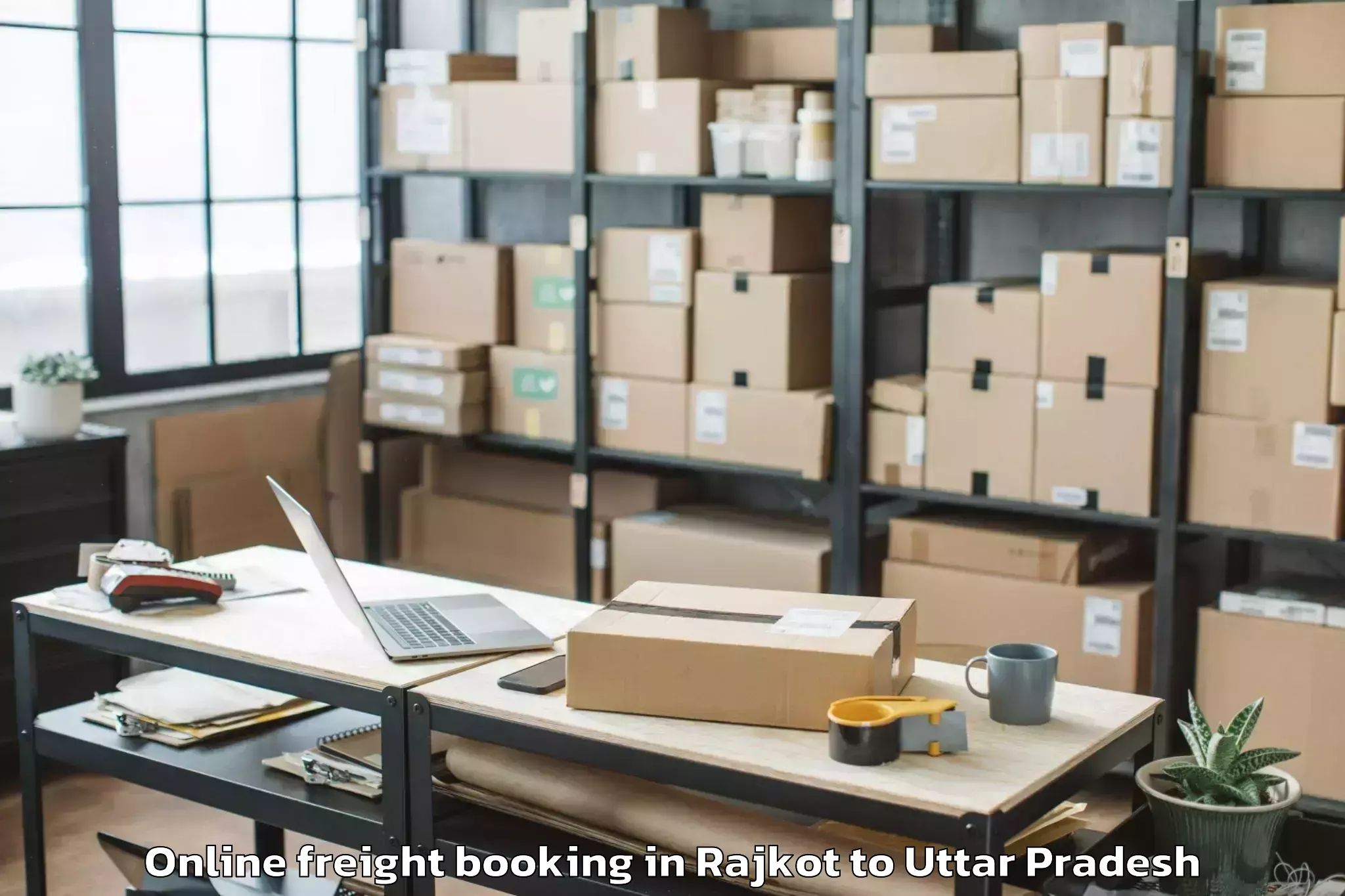 Top Rajkot to Sitapur Online Freight Booking Available